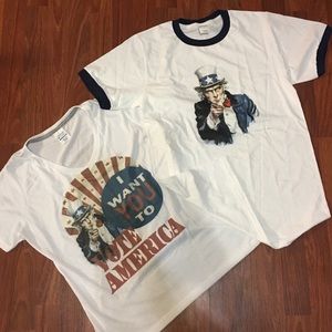 2 Ladies USA Shirts new fun shirts